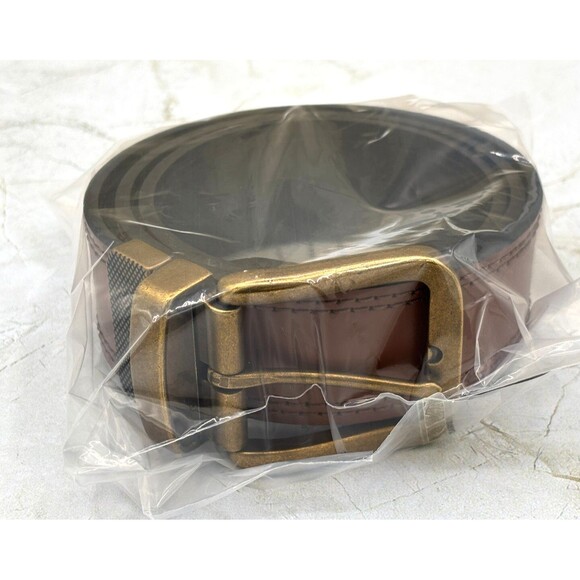 Daniel Cremieux Reversible Leather Belt Tan/Black Double Stitched Size 32/80 EUC - Picture 14 of 14
